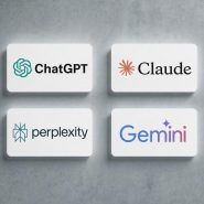 Logos ChatGPT, Claude, Perplexity et Gemini — les quatre principaux answer engines en 2026