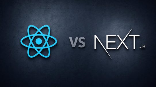React vs Next.js logo comparaison rendu serveur