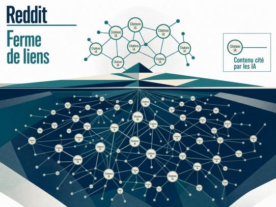 Infographie Reddit ferme de liens et citations IA
