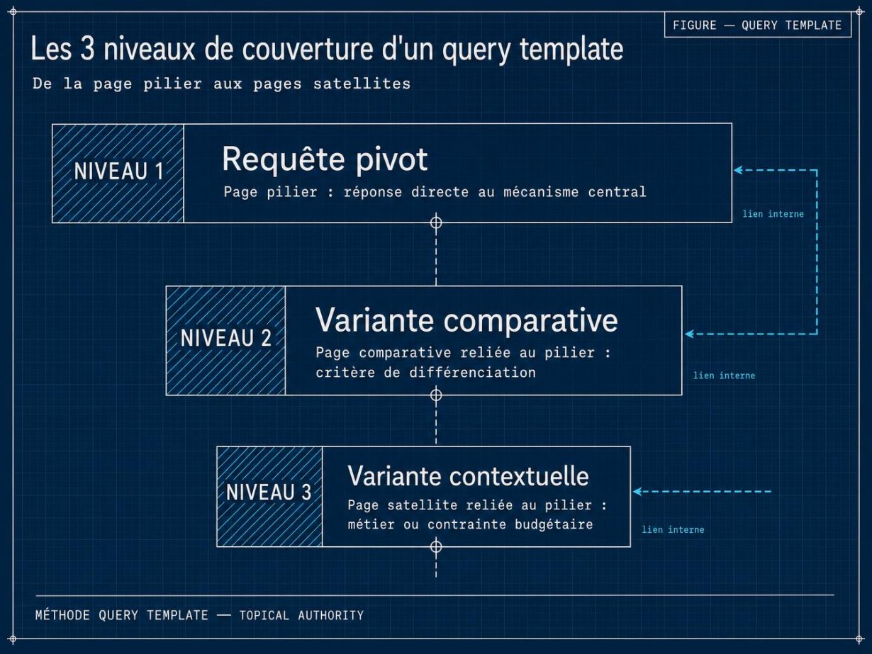 Schéma des trois niveaux de couverture d’un query template